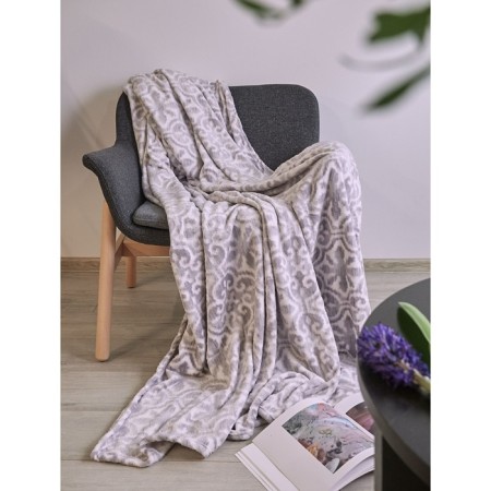 ALHAMBRA GREY plaid, size 150x200 cm, gray color