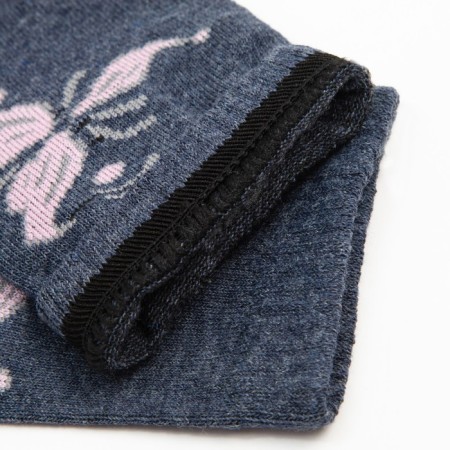 Women's socks with a terry follow, the color is blue, size 23-3