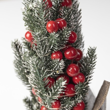 LED figure "Christmas tree with berries", 10 × 33 × 7 cm, plastic, batteries CR2032x2, glow warm white-2