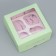 Capcake box, confectionery packaging double -sided, 4 cells “With Love”, 16 x 16 x 10 cm