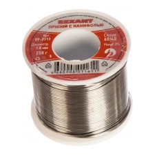 Solder with rosin Rexant, 250 g, d = 1 mm, tin 60% lead 40%