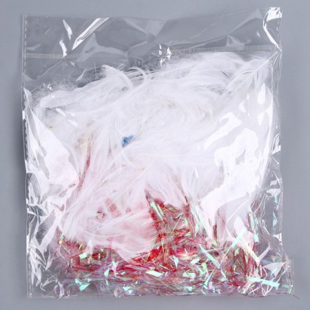 Set for creativity and decor "Featers White + Filler", Red color