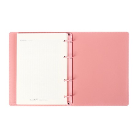 Notebook A5+ 120l Escalada, soft region, leather claim, kr bl 70 g/m2, pink-7