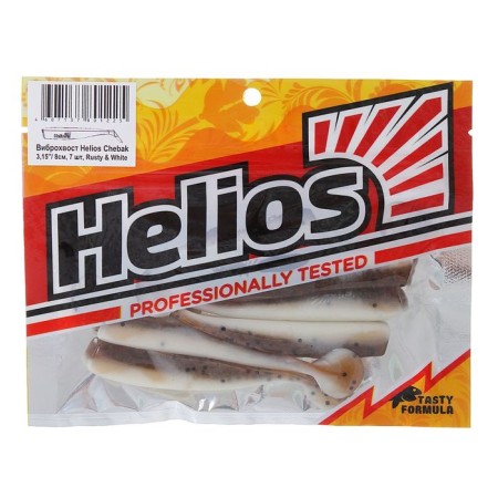 Vibro -tail Helios Chebak Rusty & White, 8 cm, 7 pcs. (HS-3-005)-1