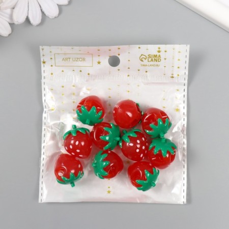 Busina for creativity plastic "Strawberries" 1.9x2.3x1.9 cm-3