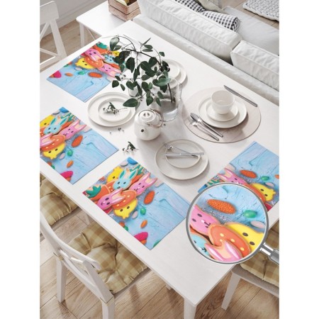 A set of napkins for setting the table "Sweet holiday", rectangular, size 32x46 cm, 4 pcs-1