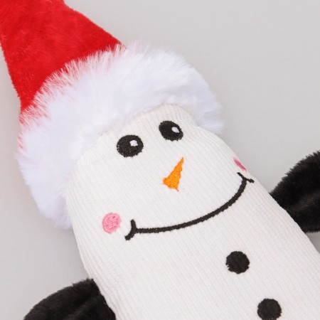 Soft toy for dogs "Snowman with a rope" with a squeak, 39 x 13 cm-3