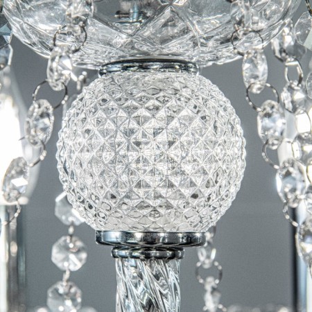 Люстра "Эвелина" 8хЕ14 40Вт хром 60х60х40-100см BayerLux-9