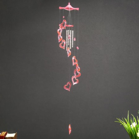 Wind music plastic "Heart" 4 tubes 11 figures 50 cm-5