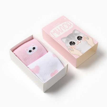 A set of women's socks KAFTAN "The MOOL" 2 pairs, size 36-39 (23-25 ​​cm)