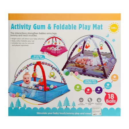 Developing rug with sides "Happy Baby", 18 balls in the kit-10