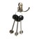 Furniture tundra hook TKD007, two -rod, bronze, 4 pcs TMP