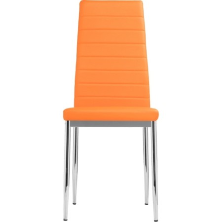 Stool on the metal frame DC2-001 Metal/Ecokozha, chrome/orange 41x45x96 cm-7