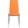 Stool on the metal frame DC2-001 Metal/Ecokozha, chrome/orange 41x45x96 cm