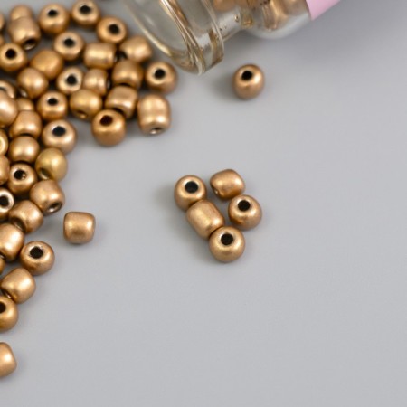 Round 6/0 beads in the bottle "Golden" 2x20 g set 2 pcs-2