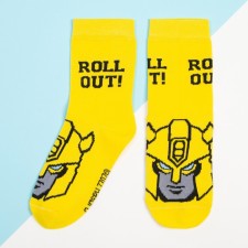 Socks for the boy Bumblebee, Transformers, 14-16 cm, yellow color