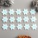 A set of buttons for creativity wood "Blue Snowflake" set of 15 pcs 3.1x2.8 cm