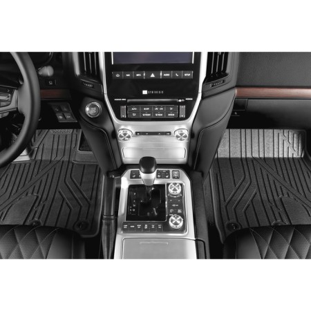 Kvesta 3D rugs in the cabin for Toyota LC 200, 2015-2021, 5 pcs, black, gray-7