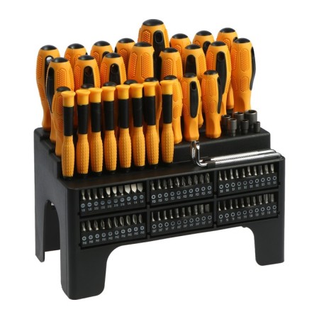 A set of professional screwdrivers and a DEKO SS100 bit with a convenient stand, 100 items