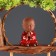 Souvenir tree, porcelain "Little Buddha in Red" with a stand for incense 35x35x9.5 cm