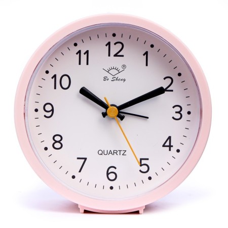Clock - desktop an alarm clock, discrete move, 12 x 12 cm, aa