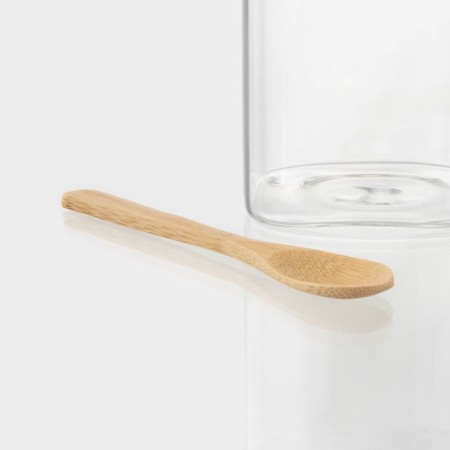 Glass Bank for bulk products with a bamboo lid and a spoon "Eco", 1.45 l, 11.5 × 10 × 19 cm-3