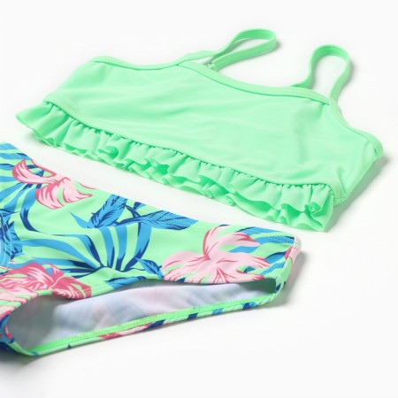 Separate swimsuit for girls, turquoise color, height 122-128 cm-1