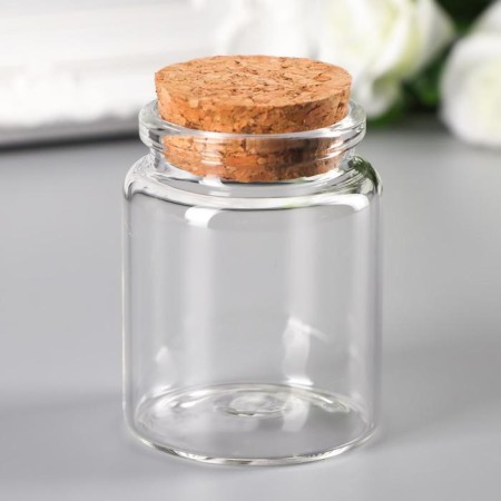 Decor for creativity Glass "Jars with a traffic jam" 6x4.7x4.7 cm