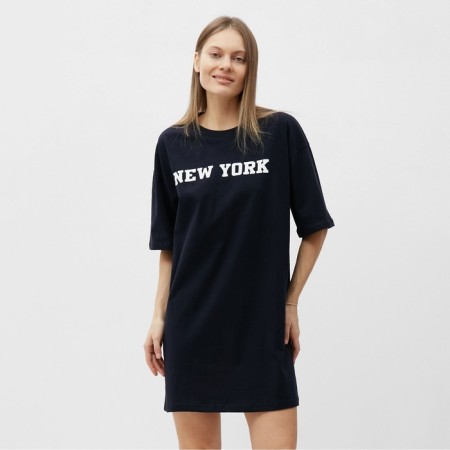 Women's home dress "New York", Black color, size 48