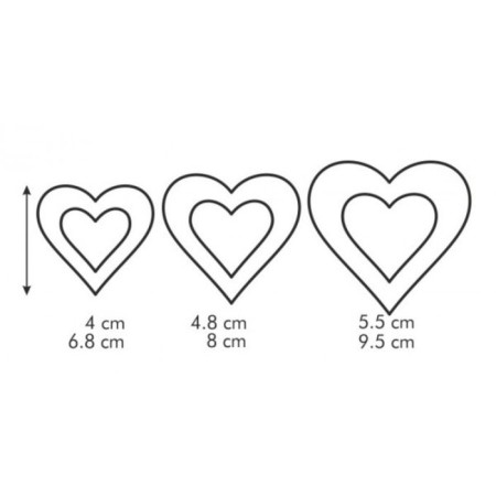 Tescoma delicia "hearts", bilateral, 6 sizes-2