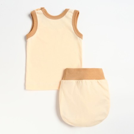 Kit (T -shirt, panties on the diaper) for children, beige color, height 62 cm-5
