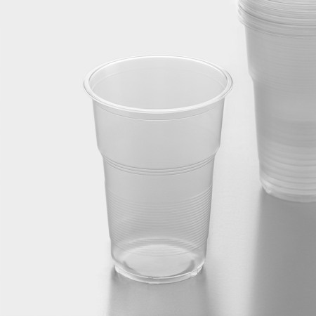 A single -time plastic “torch” cup, 500 ml, transparent color, 100 pcs/pcs-3