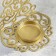 Glamorous Christmas Eliveboard for one candle, 9.9x13.4 cm, golden