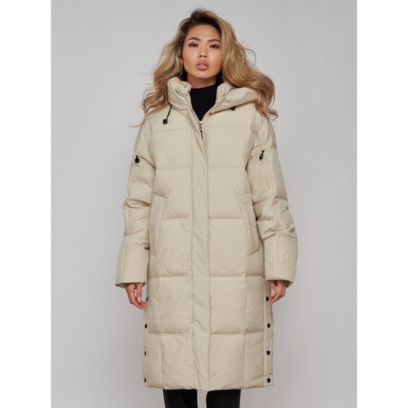 Coat insulated winter female, size 46, beige color-9