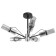 Economic Service chandelier 31101/5 5x40W E14, chrome/black, 66x66x32 cm