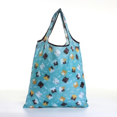 Household bag without fastening, folding, blue color-1