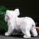 Figure "Bulldog polygonal" white, 14x19cm