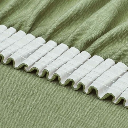 Set of curtains "BOHO", size 150x270 cm, green color, 2 pcs-2