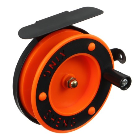 Inertial coil, plastic metal, diameter 6.5 cm, guide, black-orange, 701d-2