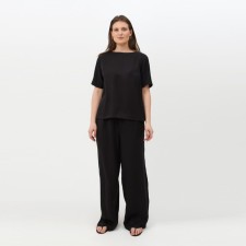 Women's costume (T -shirt, trousers) minku: enjoy color black, size 48