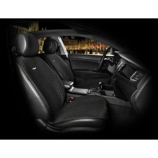 Palermo capes, on the front seats, textiles, black/dark gray, 2 pcs