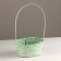 Wicker basket, 21x15x10xh38cm, green, bamboo