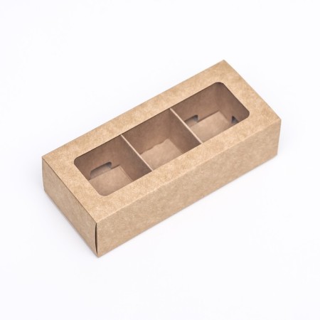 Box with a shell with a window "under 3 sweets" 13x5x3.3 cm, craft-1