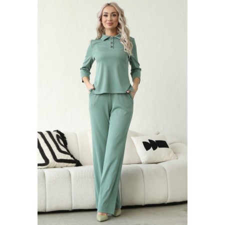 Female suit, size 46, mint color-8