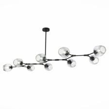 Suspended EVOLUCE lamp. Sle154843-09. Rametto. 9x40 watts, E27, 233x82x33 cm, black color