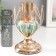 Summary Metal for 1 candle "Bun. White-green marble" gold 21x11x11 cm