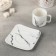Coffee steam porcelain “marble”, 2 objects: a cup 90 ml, a saucer d = 11.2 cm, white color