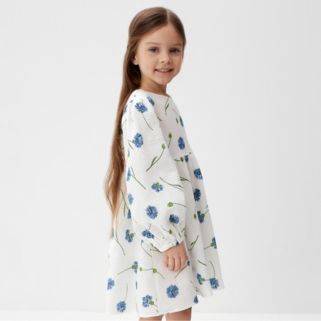 Платье детское с дл. рукавом KAFTAN "Васильки", р.28 (86-92 см)-7