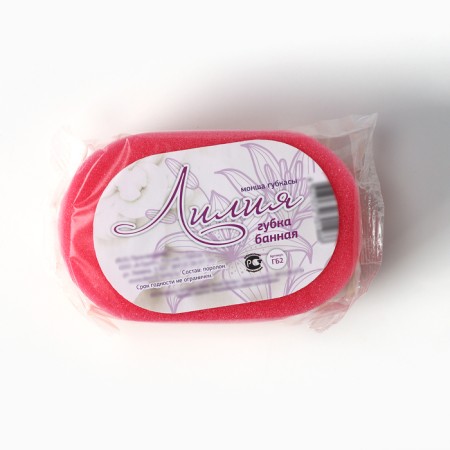 Body sponge "Lily", 12 × 8 × 4.5 cm, mix-6