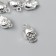 Decor metal for creativity "Skull" silver G324B971 2x1.1 cm